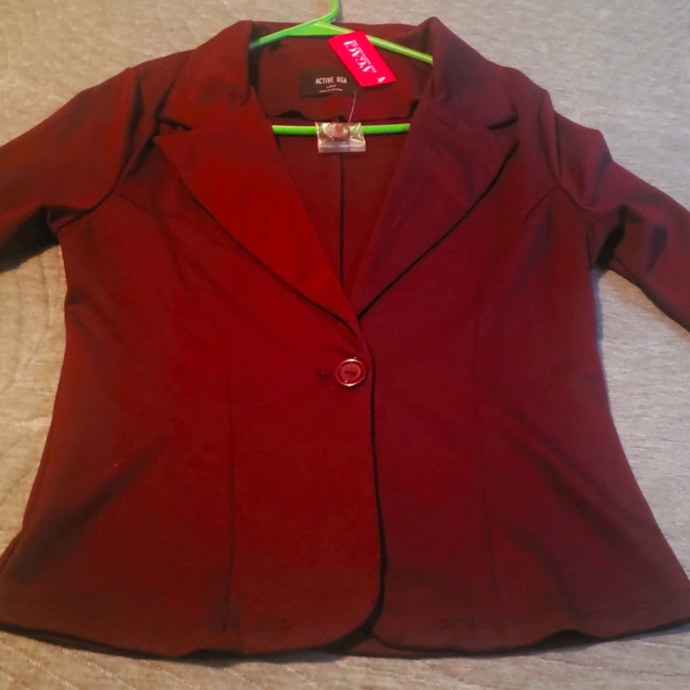 Burgundy Blazer